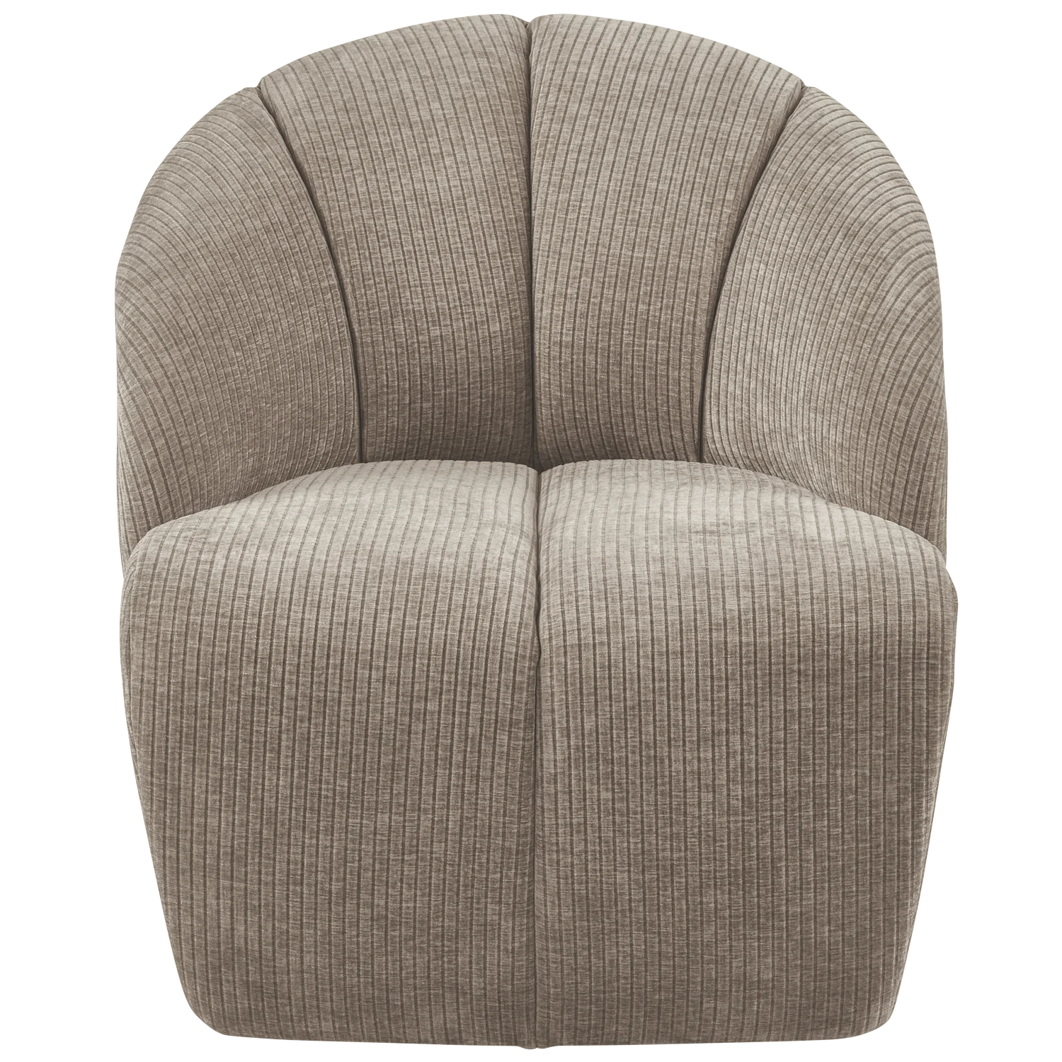 BePureHome - Mojo draaifauteuil geweven ribstof donkerzand