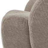 BePureHome - Mojo draaifauteuil geweven ribstof donkerzand