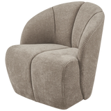 BePureHome - Mojo draaifauteuil geweven ribstof donkerzand