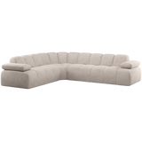 MOJO HOEKBANK LINKS RIBSTOF ECRU