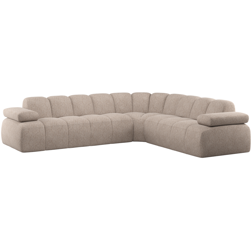 MOJO HOEKBANK RECHTS WOLLIG DONKERZAND