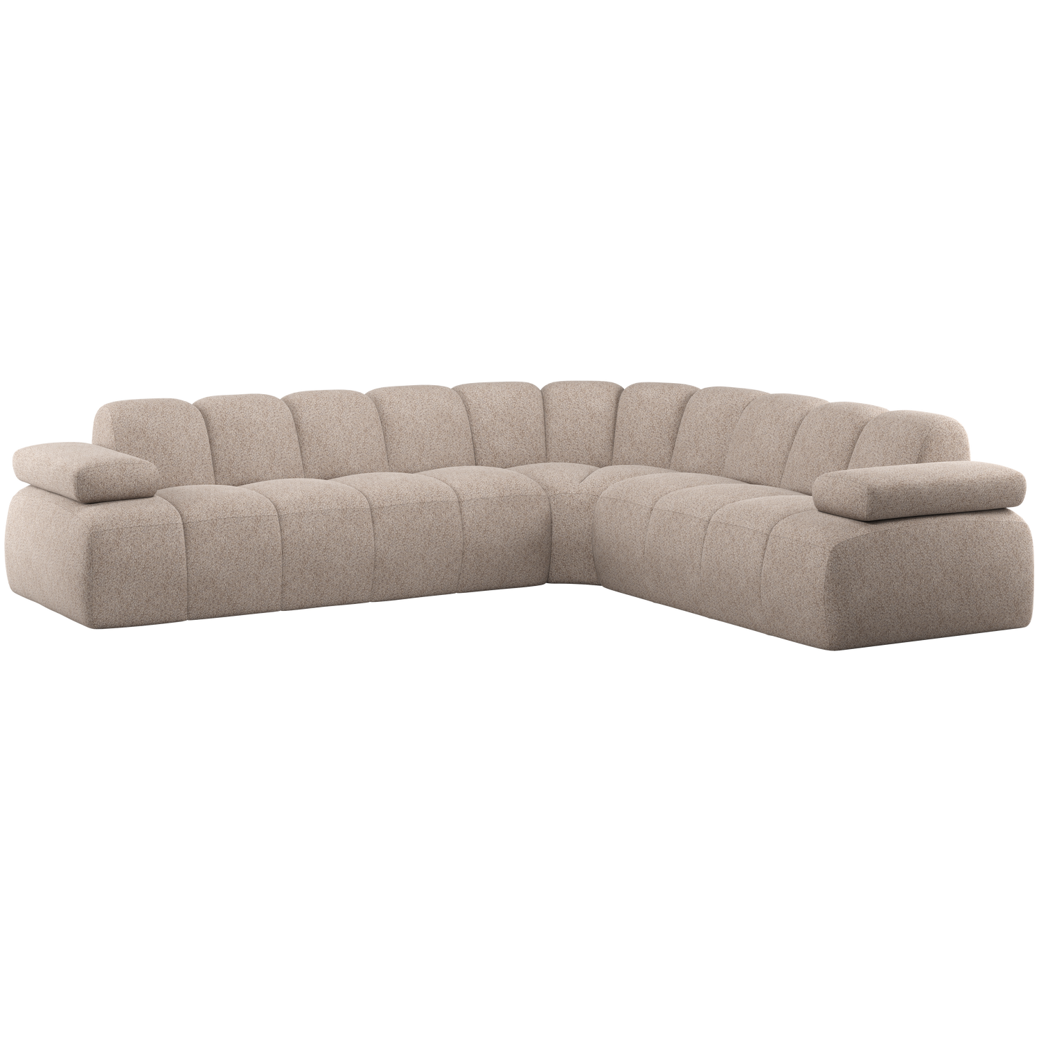 MOJO HOEKBANK RECHTS WOLLIG DONKERZAND