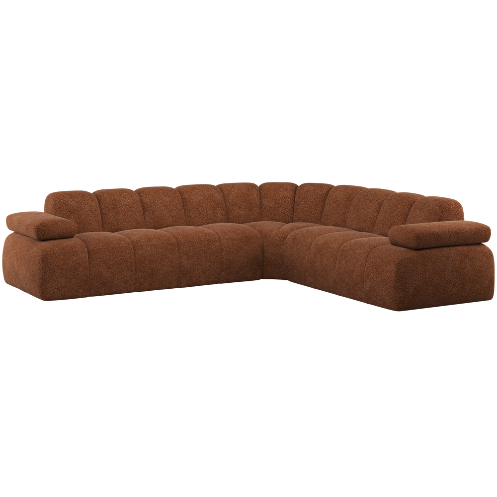 MOJO HOEKBANK RECHTS WOLLIG ROESTBRUIN