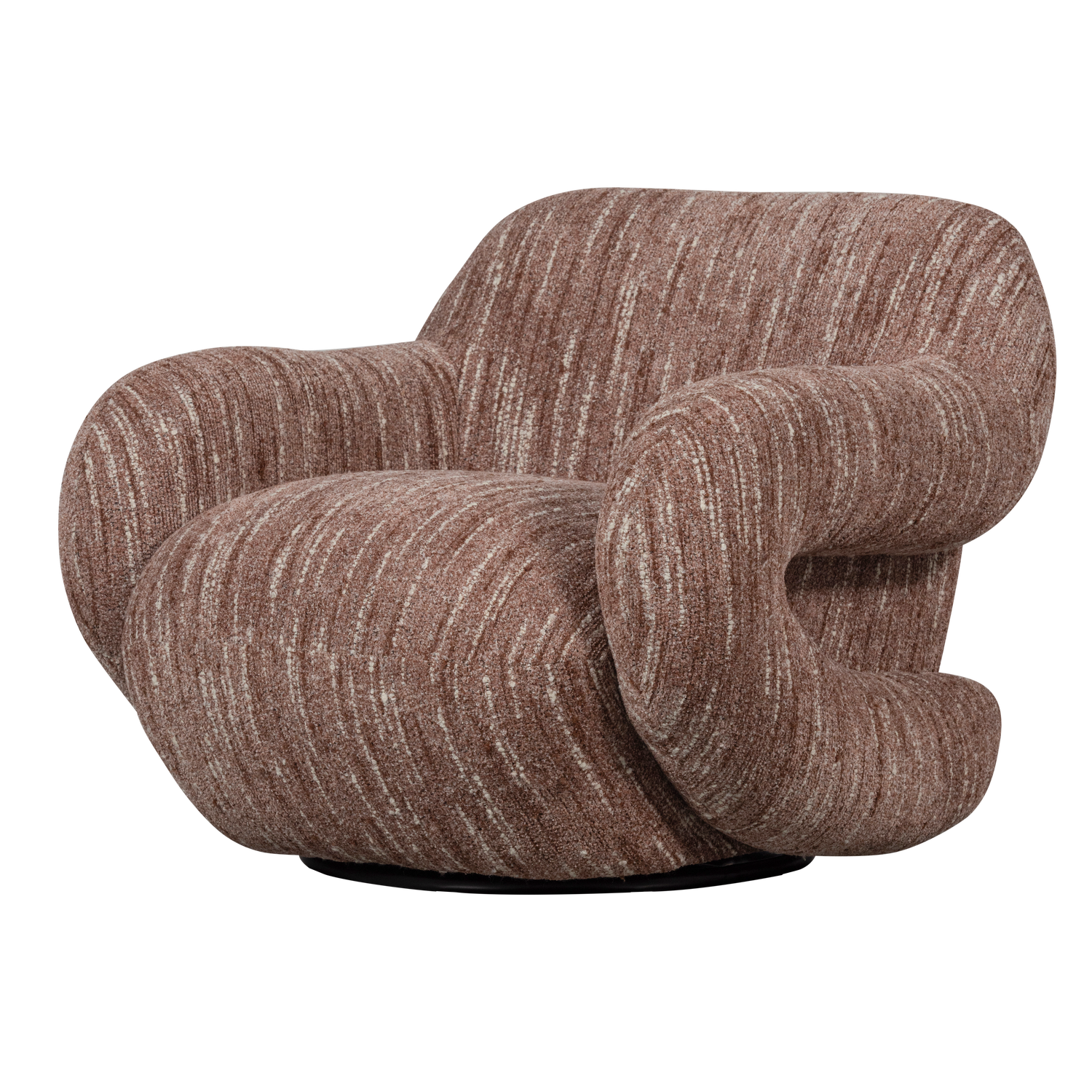 FOLKE FAUTEUIL CHENILLE OUDROZE MELANGE