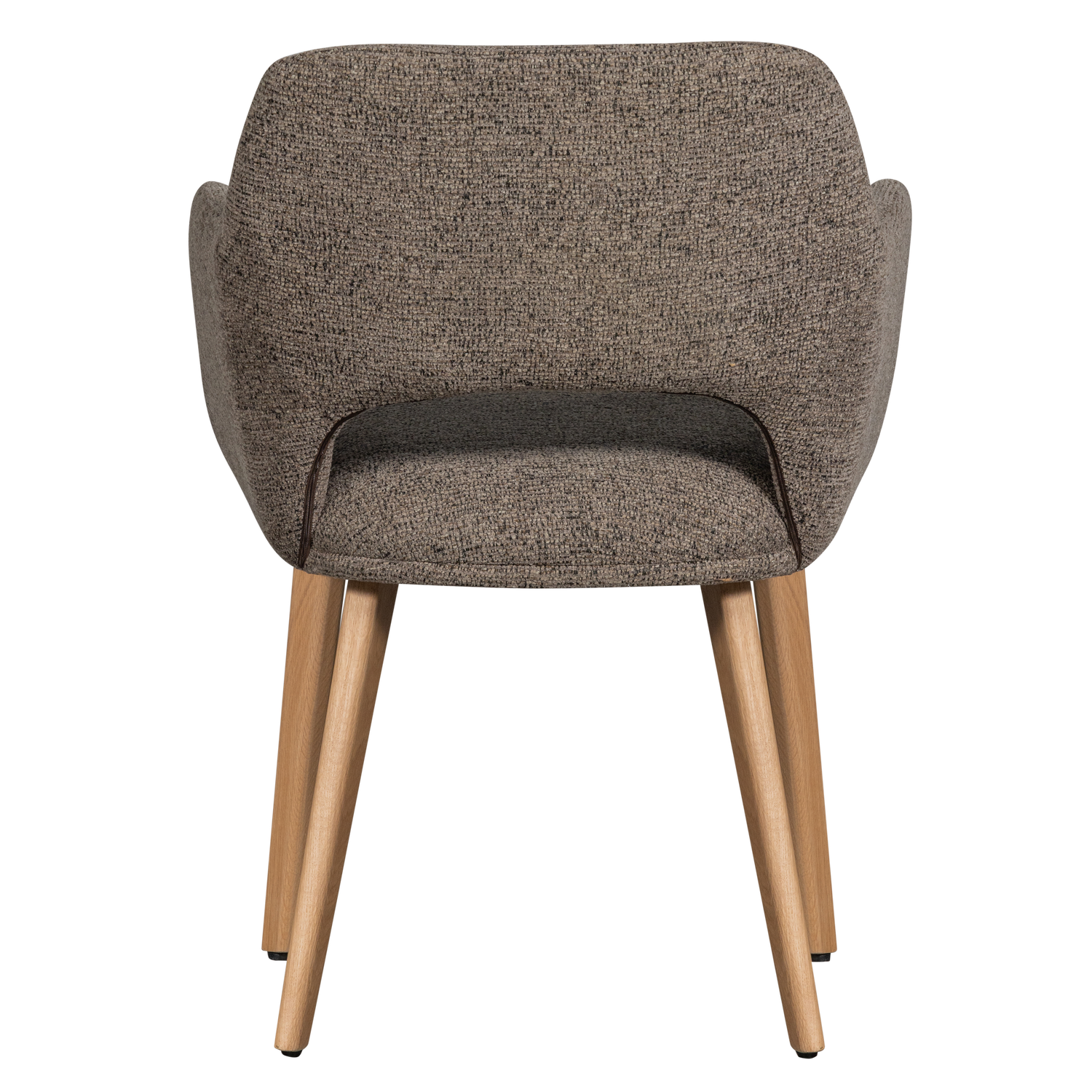 MURAT EETKAMERSTOEL TAUPE MET HOUTEN POOT NATUREL