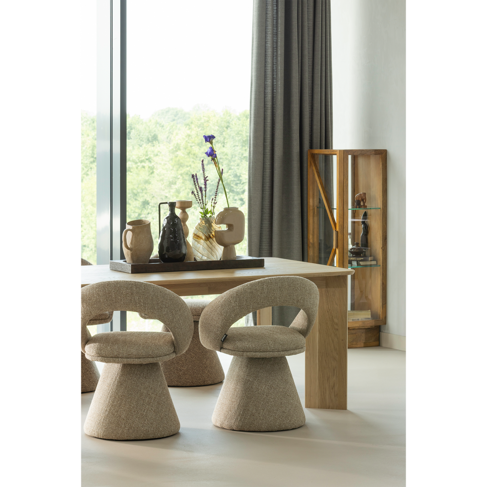 WINTER DRAAIBARE EETKAMERSTOEL NATUREL MELANGE