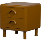 WOOOD - Rune ladekast/nachtkastje 2 lades metaal honinggeel