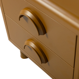 WOOOD - Rune ladekast/nachtkastje 2 lades metaal honinggeel