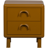 WOOOD - Rune ladekast/nachtkastje 2 lades metaal honinggeel