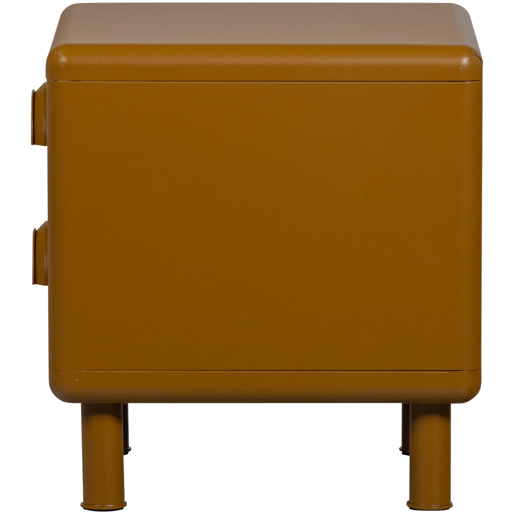 WOOOD - Rune ladekast/nachtkastje 2 lades metaal honinggeel