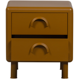 WOOOD - Rune ladekast/nachtkastje 2 lades metaal honinggeel