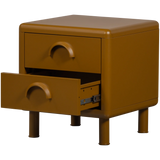 WOOOD - Rune ladekast/nachtkastje 2 lades metaal honinggeel