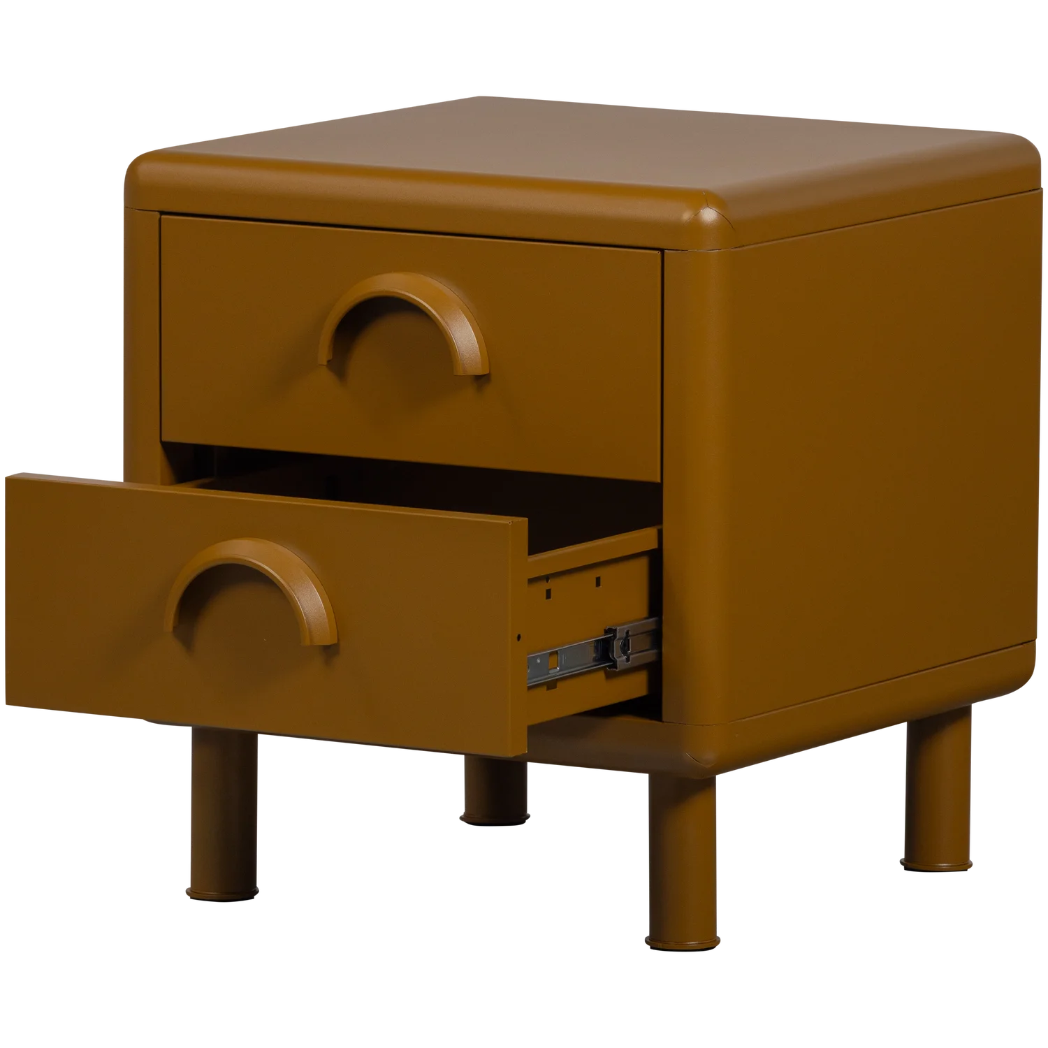 WOOOD - Rune ladekast/nachtkastje 2 lades metaal honinggeel