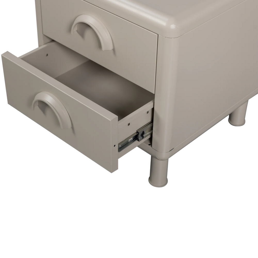 WOOOD - Rune ladekast/nachtkastje 2 lades metaal zand