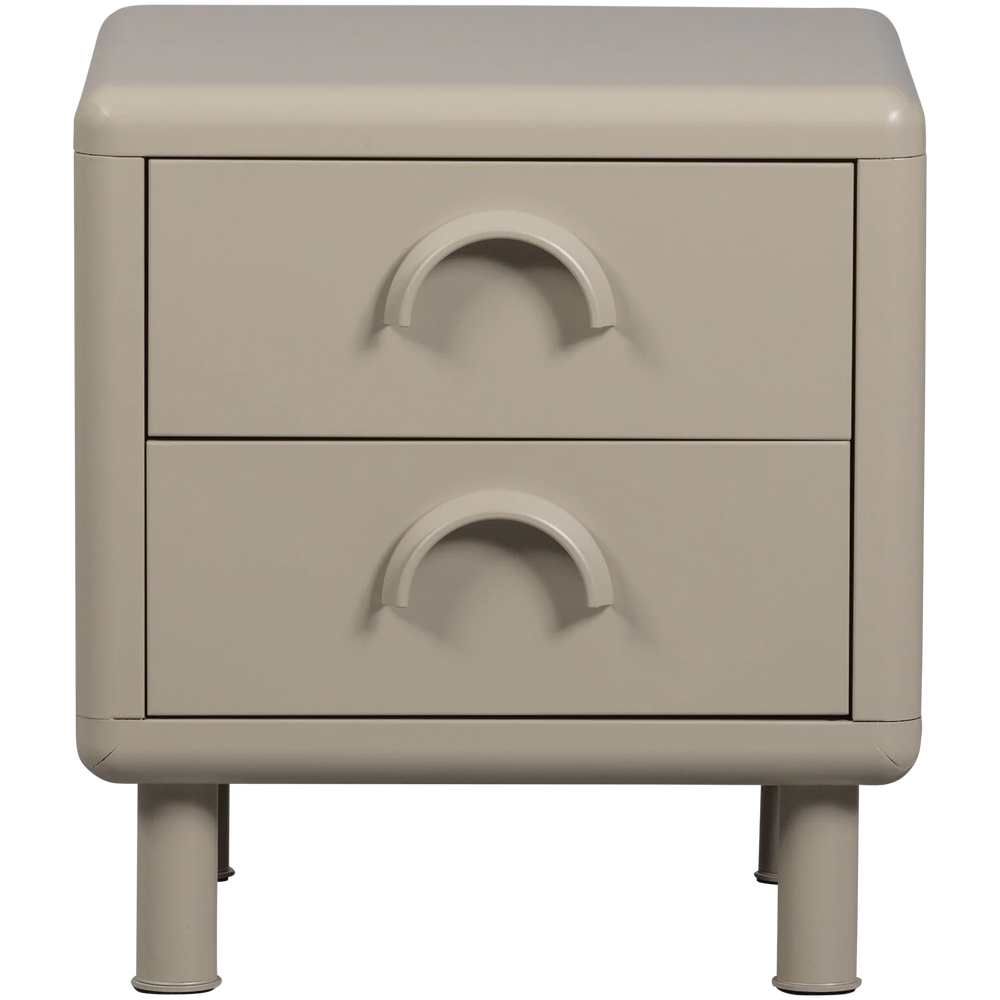 WOOOD - Rune ladekast/nachtkastje 2 lades metaal zand