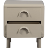 WOOOD - Rune ladekast/nachtkastje 2 lades metaal zand