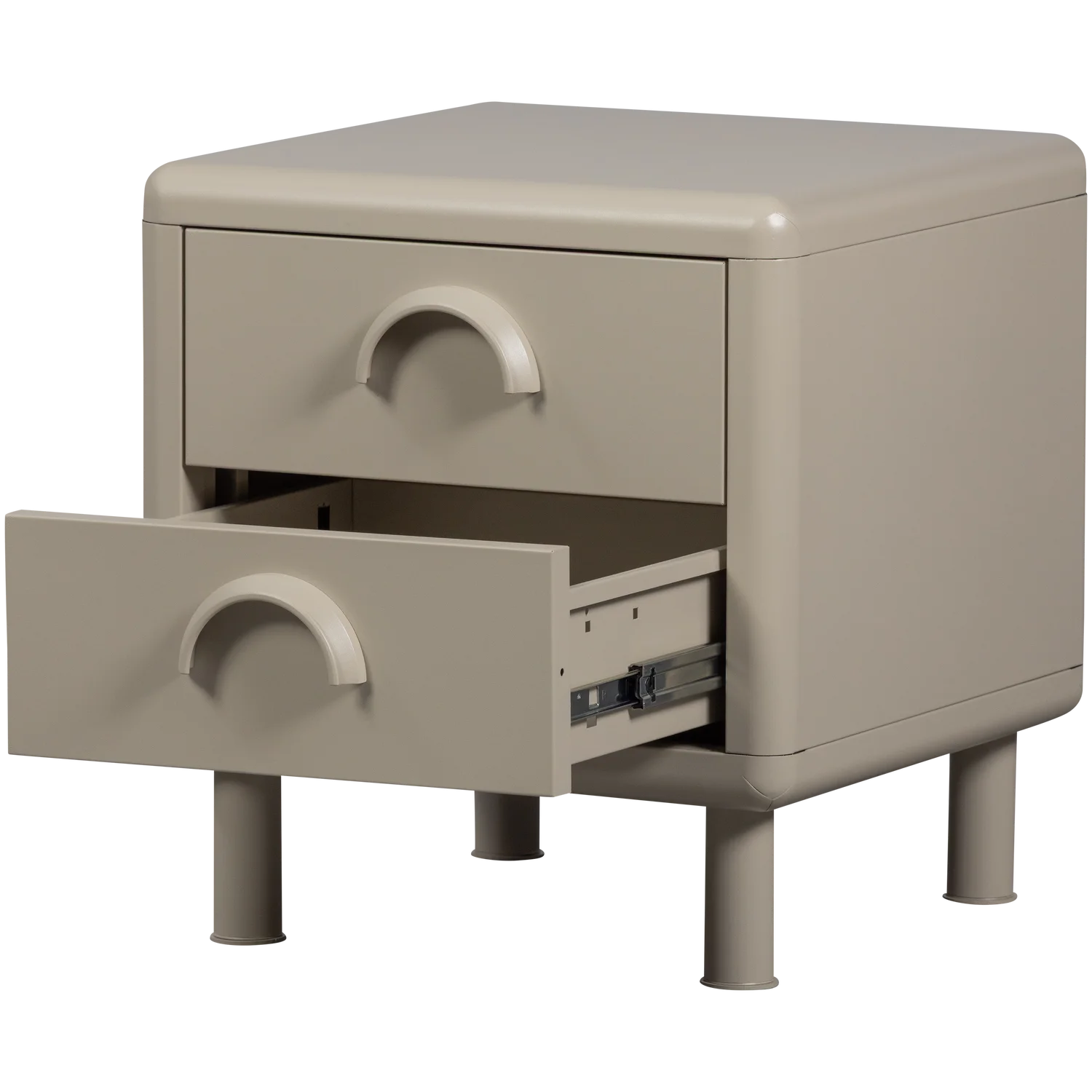 WOOOD - Rune ladekast/nachtkastje 2 lades metaal zand