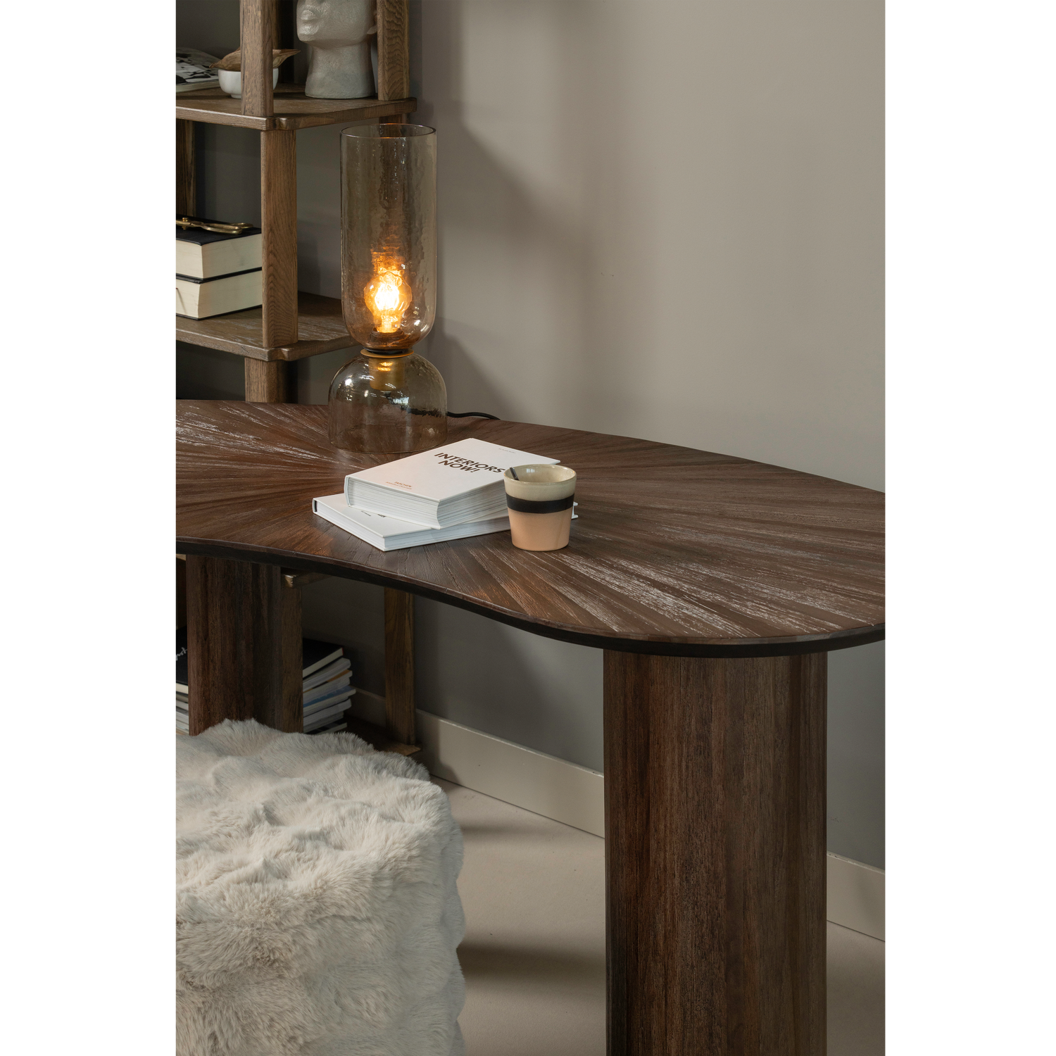 SUN ORGANISCHE SIDETABLE/BUREAU RECYCLED TEAK BRUIN