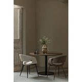 YOSSI EETKAMERSTOEL NATUREL MET METALEN POOT ZWART