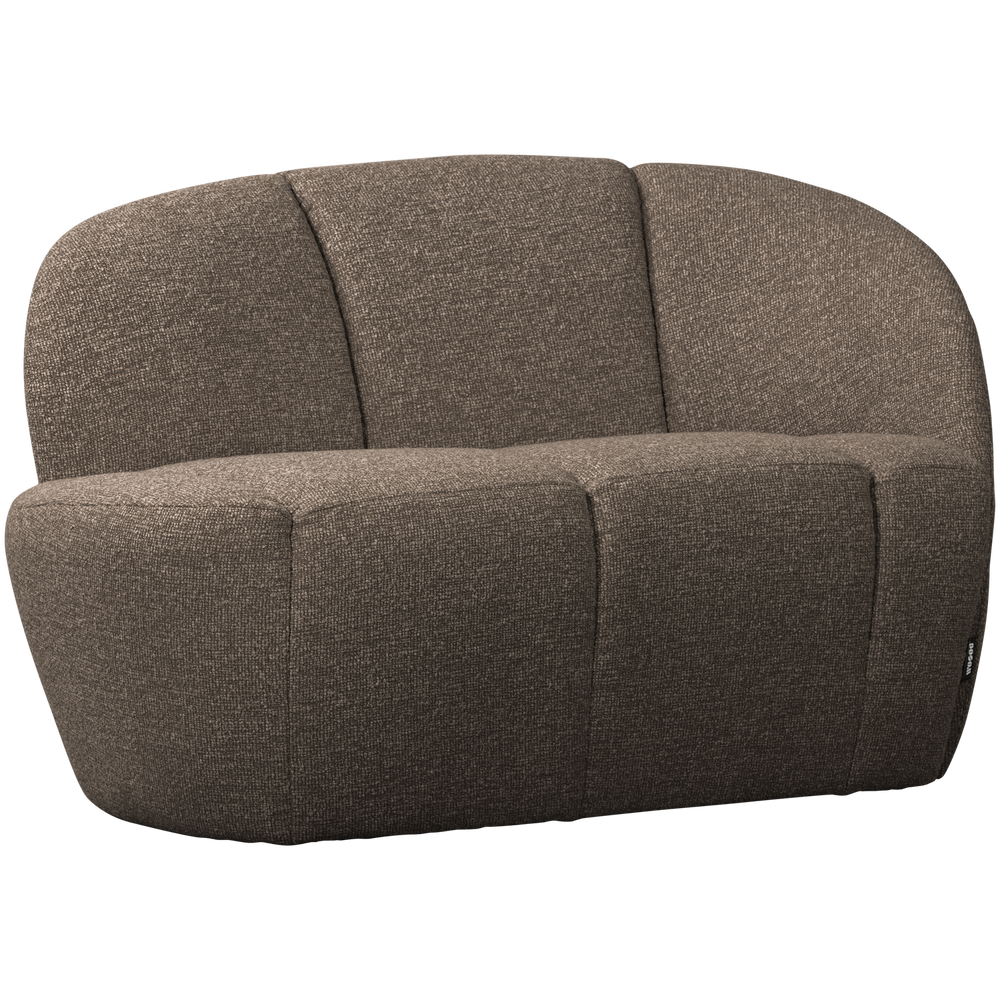 MOJO 2-ZITS BANKJE RECHTS BOUCLE BRUIN MELANGE