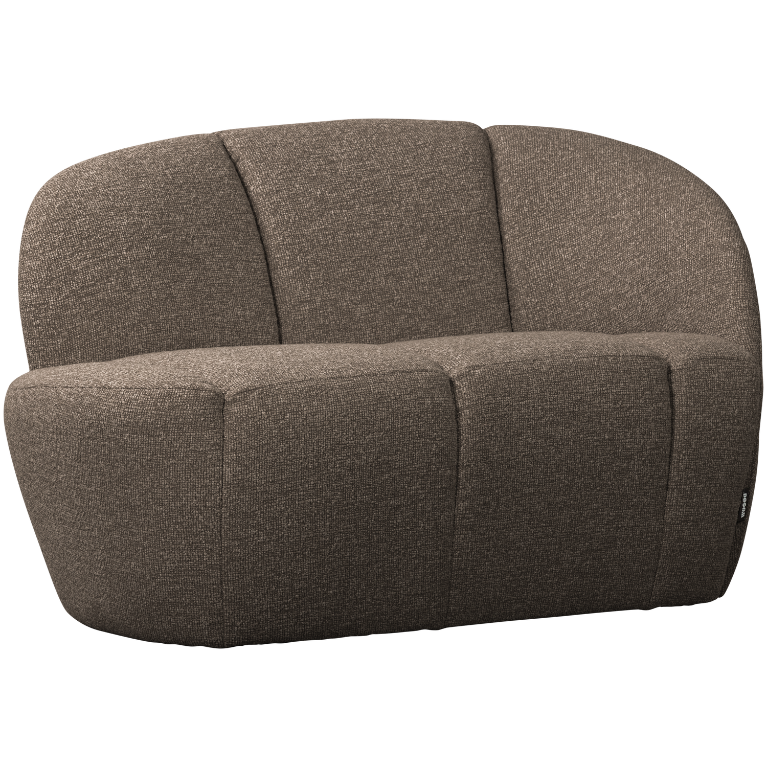 MOJO 2-ZITS BANKJE RECHTS BOUCLE BRUIN MELANGE