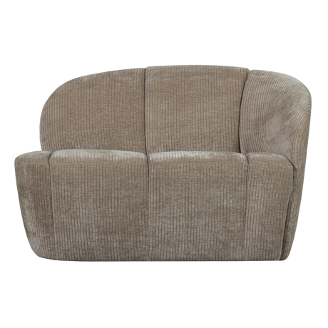 MOJO 2-ZITS BANKJE RECHTS RIBSTOF DONKERZAND