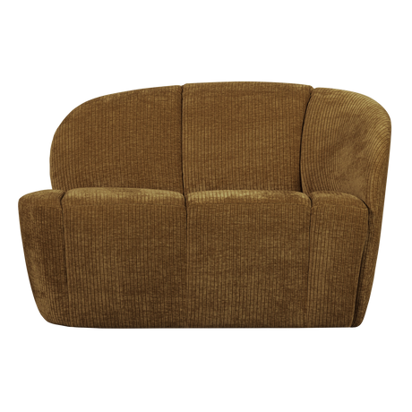 MOJO 2-ZITS BANKJE RECHTS RIBSTOF HONINGGEEL