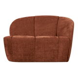 MOJO 2-ZITS BANKJE RECHTS RIBSTOF ROESTBRUIN