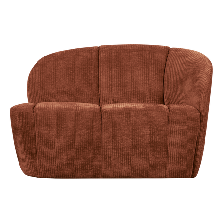 MOJO 2-ZITS BANKJE RECHTS RIBSTOF ROESTBRUIN