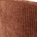 MOJO 2-ZITS BANKJE RECHTS RIBSTOF ROESTBRUIN