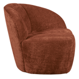 MOJO 2-ZITS BANKJE RECHTS RIBSTOF ROESTBRUIN