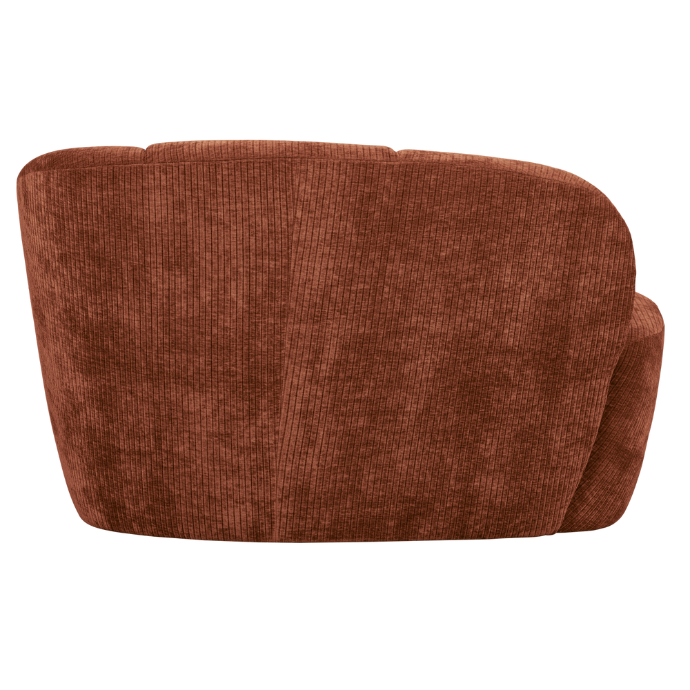 MOJO 2-ZITS BANKJE RECHTS RIBSTOF ROESTBRUIN