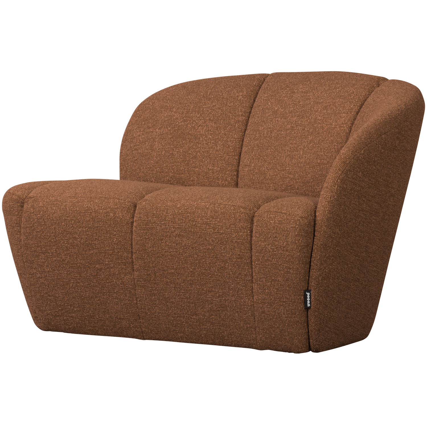 MOJO 2-ZITS BANKJE RECHTS BOUCLE ROESTBRUIN MELANGE