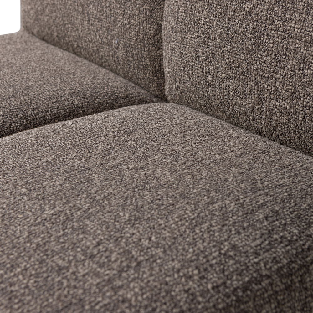 MOJO EETBANK 84 CM MET RUGLEUNING BOUCLE BRUIN MELANGE