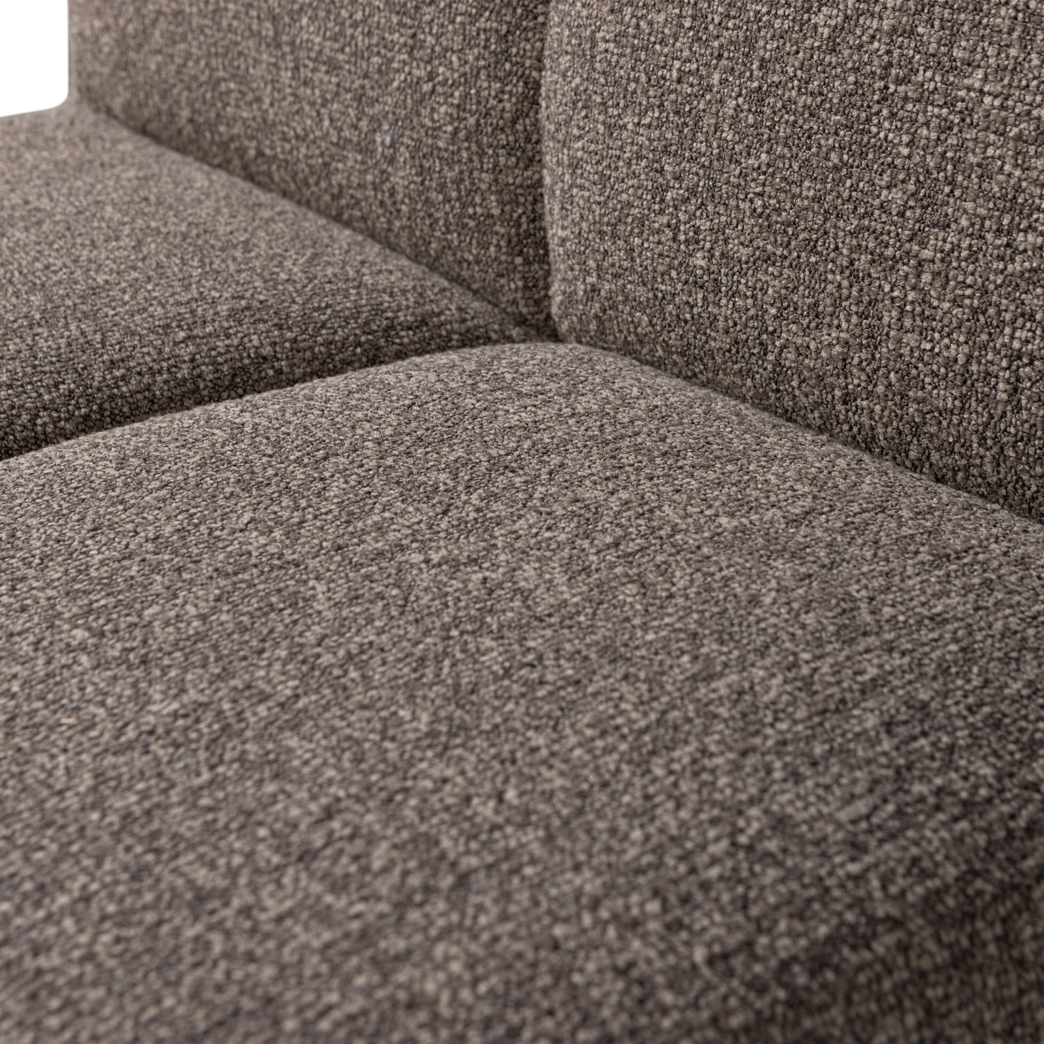 MOJO EETBANK 84 CM MET RUGLEUNING BOUCLE BRUIN MELANGE