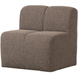 MOJO EETBANK 84 CM MET RUGLEUNING BOUCLE BRUIN MELANGE