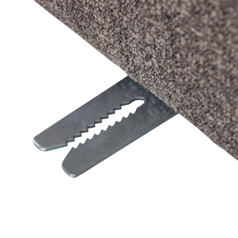 MOJO EETBANK 84 CM MET RUGLEUNING BOUCLE BRUIN MELANGE