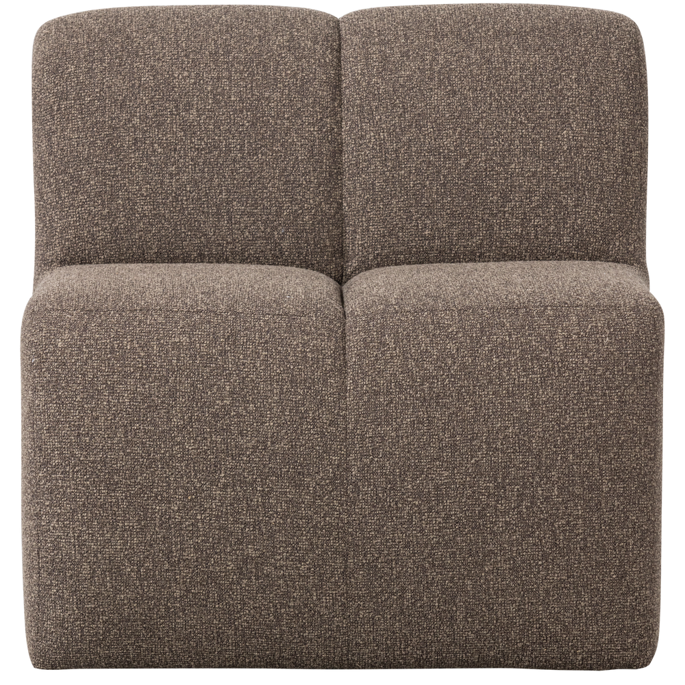 MOJO EETBANK 84 CM MET RUGLEUNING BOUCLE BRUIN MELANGE