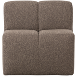 MOJO EETBANK 84 CM MET RUGLEUNING BOUCLE BRUIN MELANGE