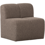 MOJO EETBANK 84 CM MET RUGLEUNING BOUCLE BRUIN MELANGE