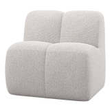 MOJO EETBANK 84 CM MET RUGLEUNING BOUCLE ECRU MELANGE