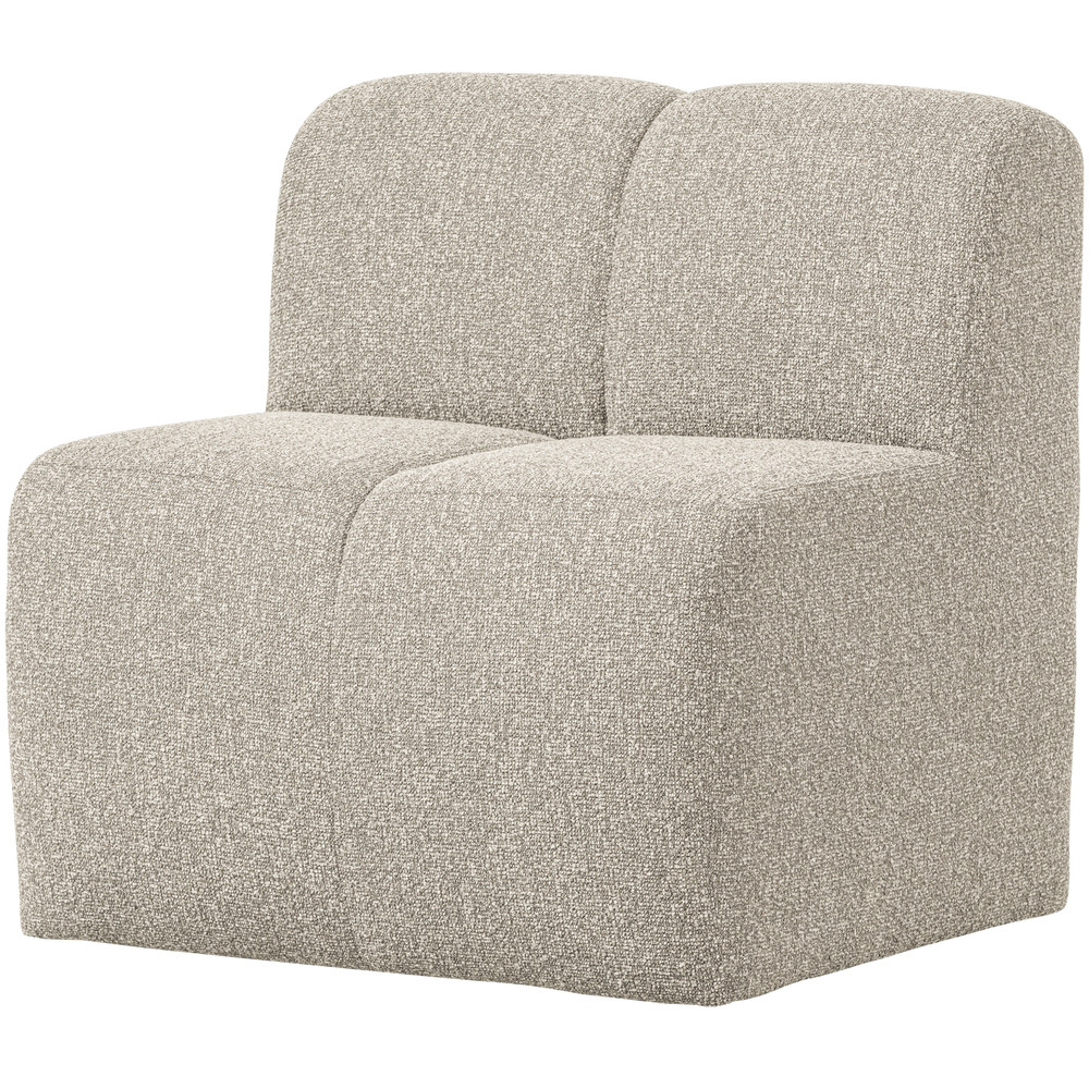 MOJO EETBANK 84 CM MET RUGLEUNING BOUCLE BEIGE MELANGE