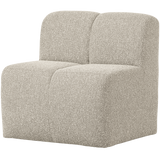 MOJO EETBANK 84 CM MET RUGLEUNING BOUCLE BEIGE MELANGE