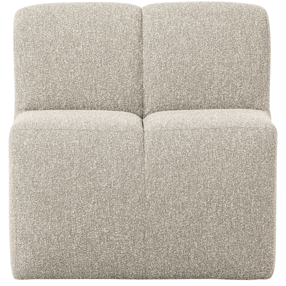 MOJO EETBANK 84 CM MET RUGLEUNING BOUCLE BEIGE MELANGE