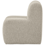 MOJO EETBANK 84 CM MET RUGLEUNING BOUCLE BEIGE MELANGE