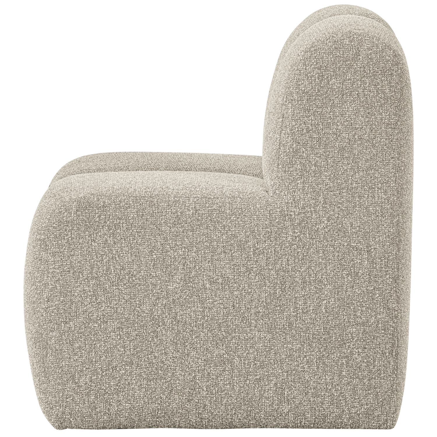 MOJO EETBANK 84 CM MET RUGLEUNING BOUCLE BEIGE MELANGE