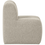 MOJO EETBANK 84 CM MET RUGLEUNING BOUCLE BEIGE MELANGE