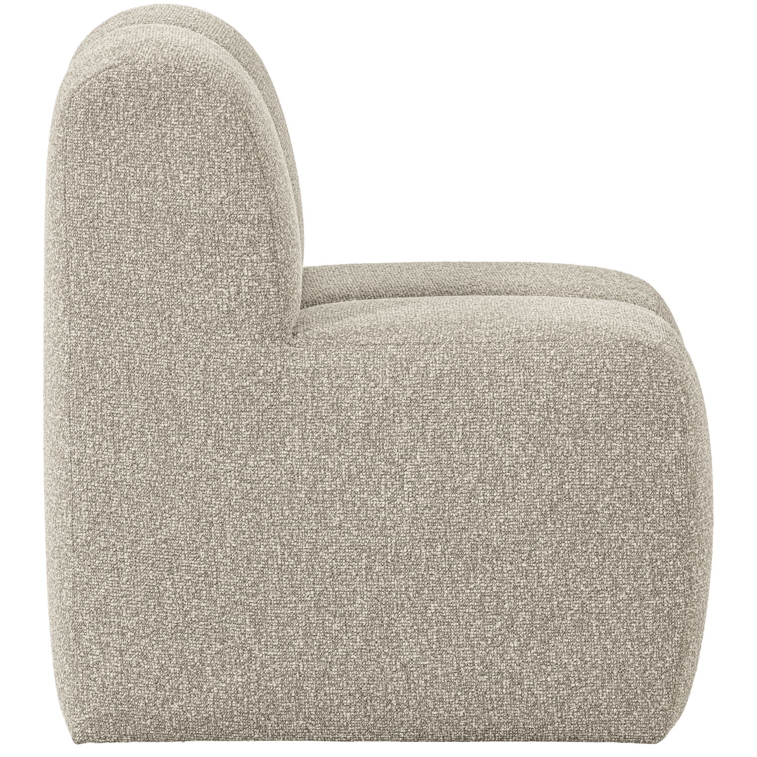 MOJO EETBANK 84 CM MET RUGLEUNING BOUCLE BEIGE MELANGE