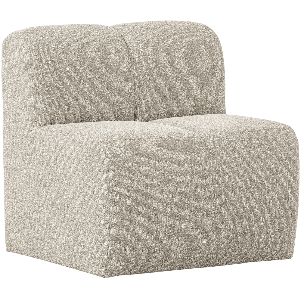 MOJO EETBANK 84 CM MET RUGLEUNING BOUCLE BEIGE MELANGE