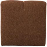 MOJO EETBANK 84CM MET RUGLEUNING BOUCLE ROESTBRUIN MELANGE